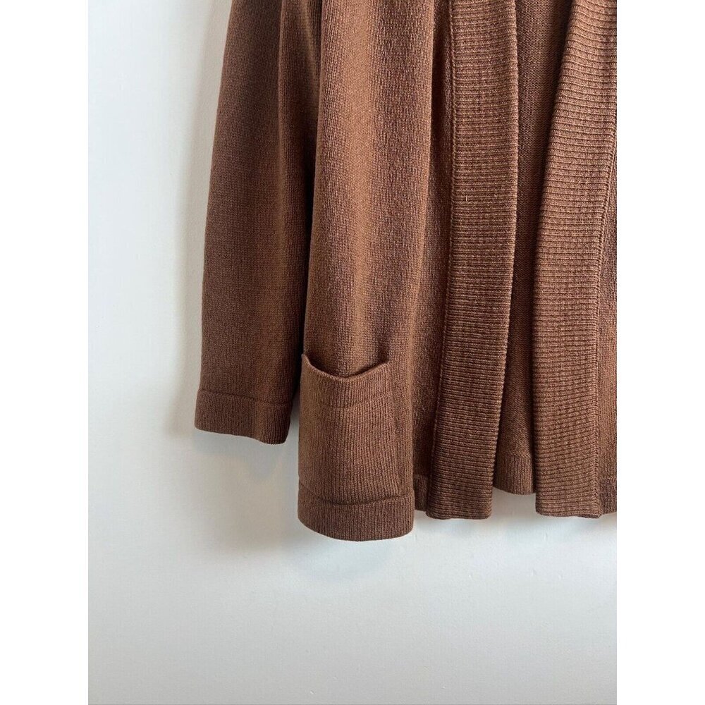 Brown Vintage Cashmere Cardigan 1950s Fully Fashioned - Picture 4 of 10